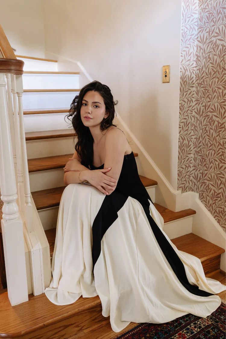Trocadero Black and White Maxi Dress | Confête