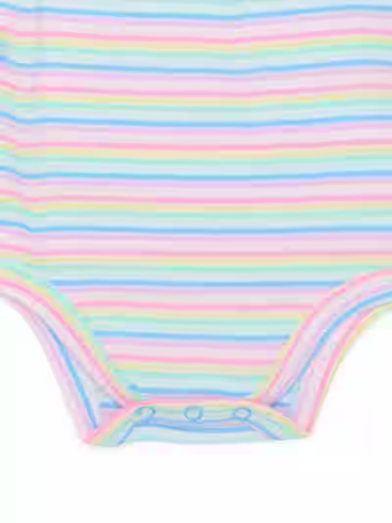 Garanimals Baby Girl Long Sleeve Striped Hacci Rib Bodysuit, Sizes 0-24 Months - Walmart.com | Walmart (US)