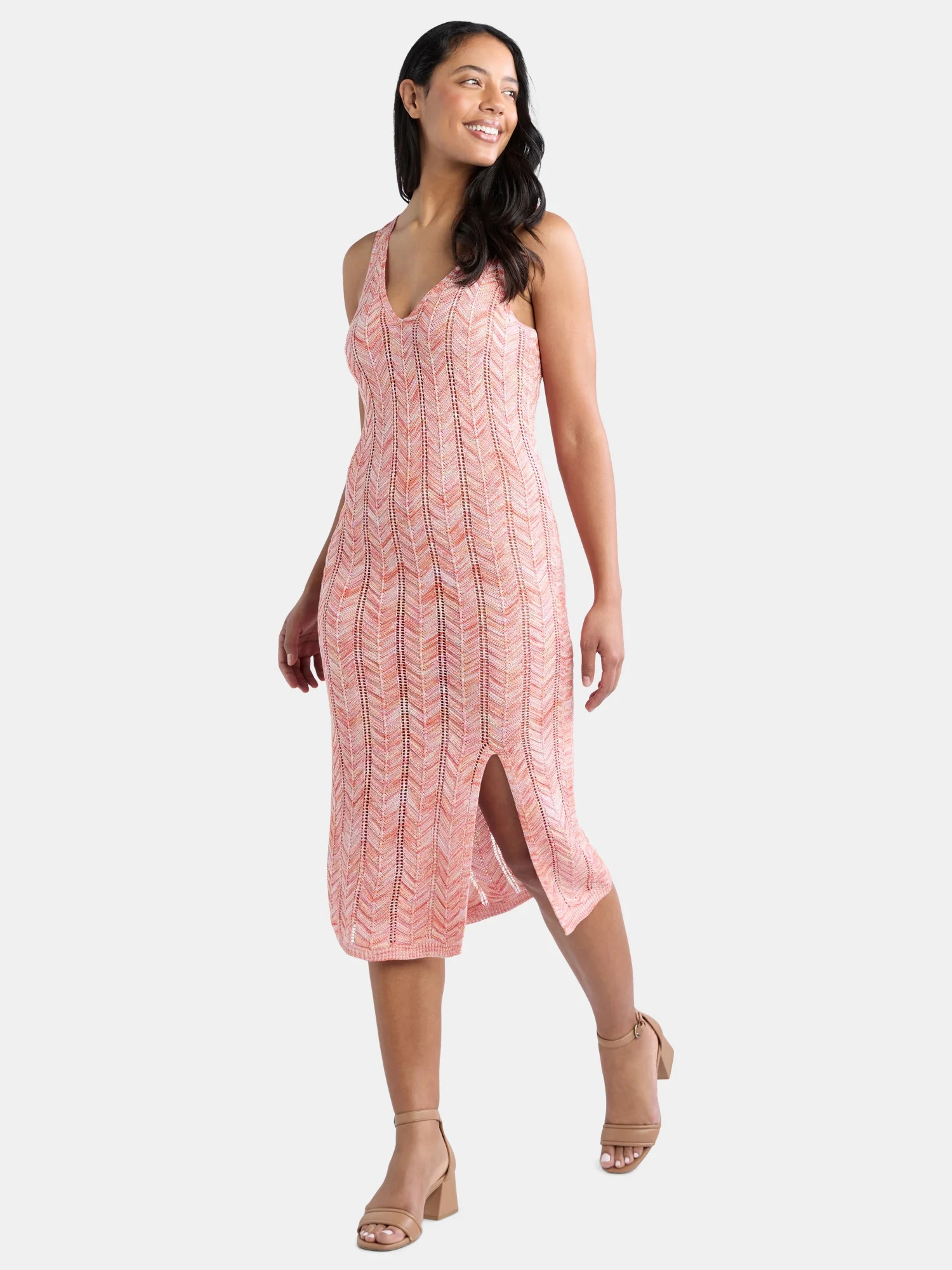 Madden NYC Space Dye Crochet Dress, Womens | Walmart (US)