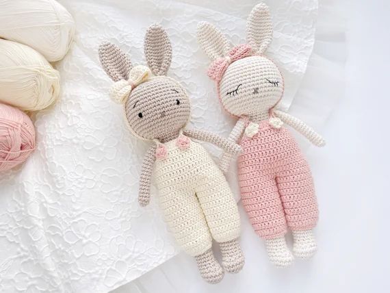 Crochet Bunny Doll. Stuffed Animal Toy for Baby Shower | Etsy | Etsy (US)