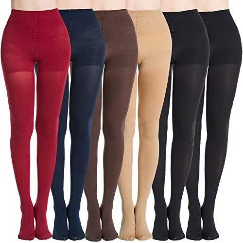 MANZI Women's 2-6 Pairs Opaque Control Top Tights Comfort Stretch 70 Denier Pantyhose | Amazon (US)