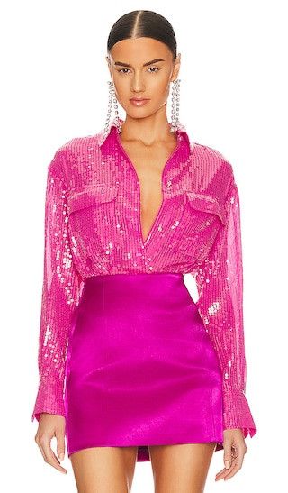 Symone Shacket in Pink Glo | Revolve Clothing (Global)