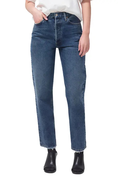 AGOLDE '90s Pinch High Waist Straight Leg Organic Cotton Baggy Jeans in Range at Nordstrom, Size 23 | Nordstrom
