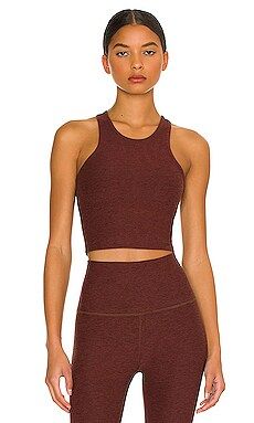 Beyond Yoga Spacedye Focus Cropped Tank in Mahogany Brown Heather from Revolve.com | Revolve Clothing (Global)