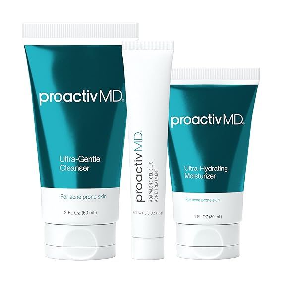 ProactivMD Adapalene Gel Acne Kit - with Adapalene Gel Acne Treatment, Green Tea Face Cleanser, a... | Amazon (US)