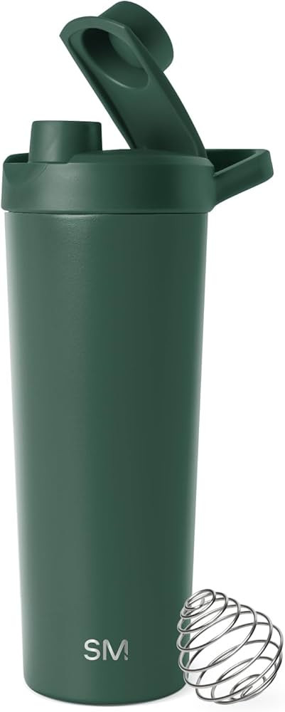 Simple Modern Stainless Steel Shaker Bottle with Ball 24oz | Metal Insulated Cup for Protein Mixe... | Amazon (US)