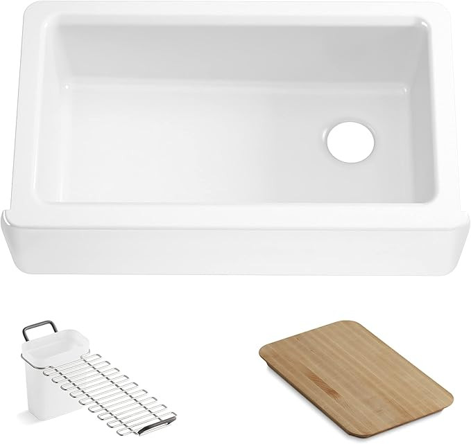 Kohler 24564-0 Riverby Kitchen Sink, White | Amazon (US)
