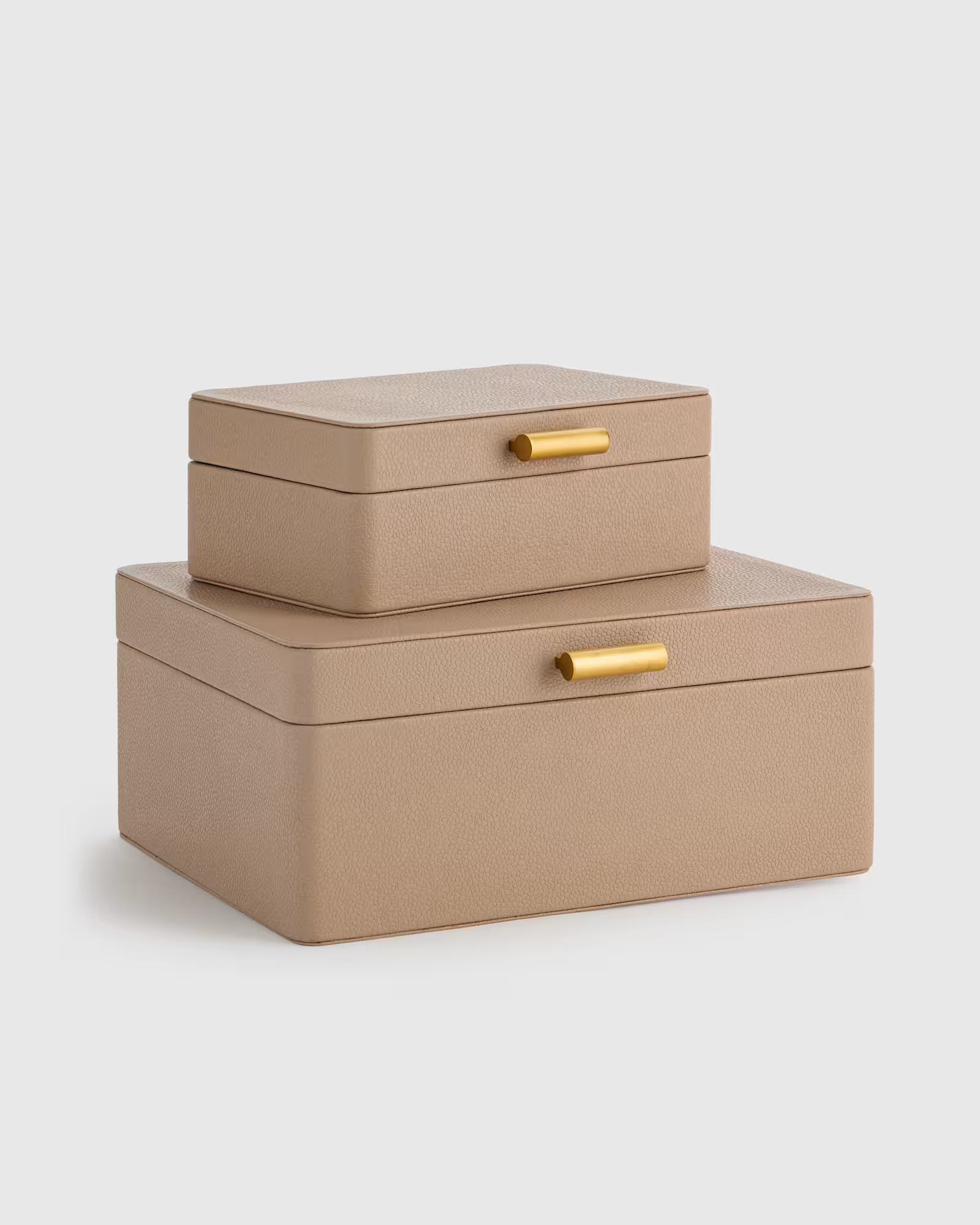 Shagreen Leather Decorative Boxes (Set of 2) | Quince