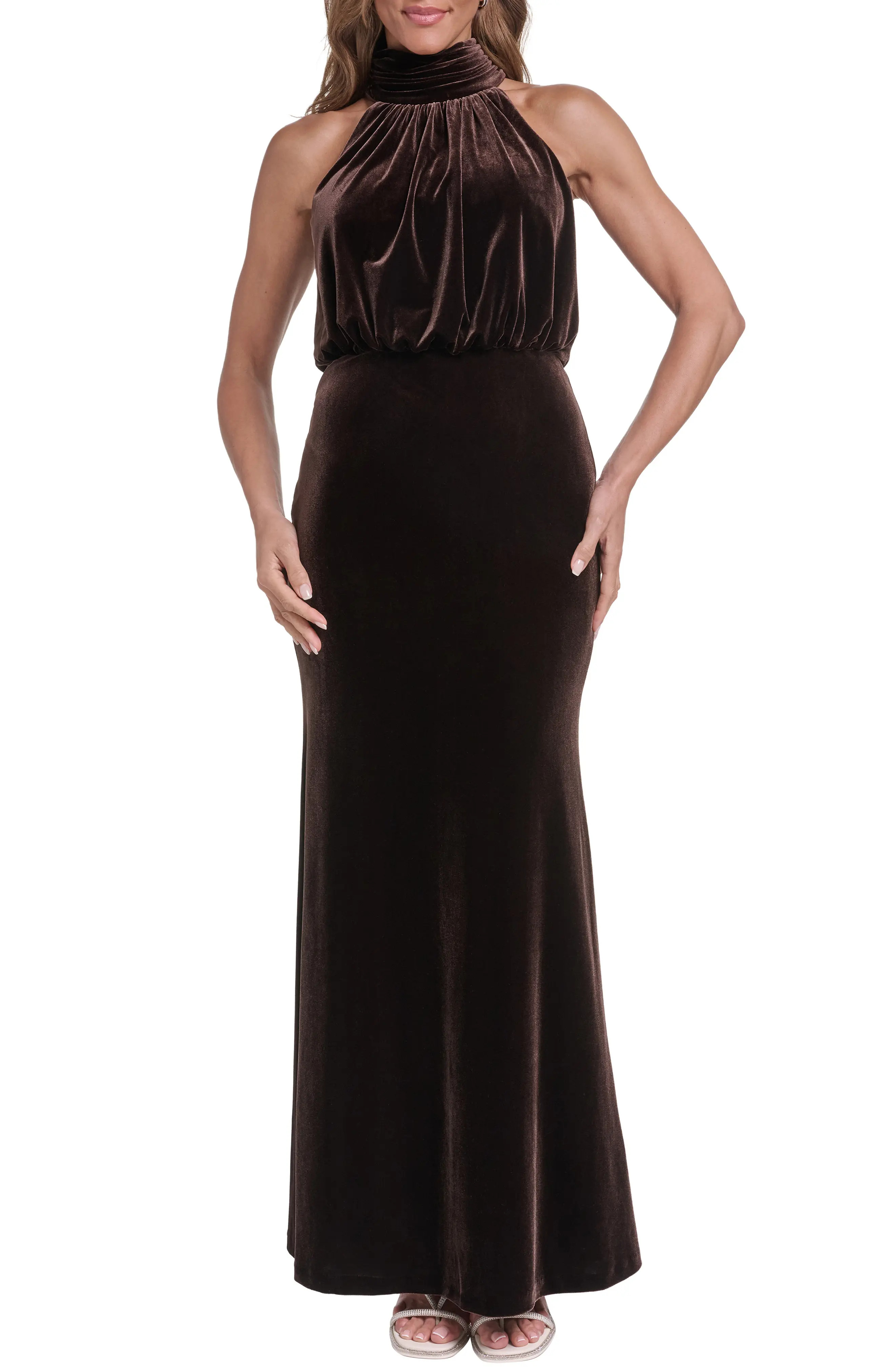 Eliza J Sleeveless Velvet Gown (Women) | Nordstrom | Nordstrom