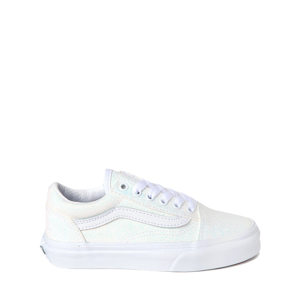 Vans Old Skool Glitter Skate Shoe - Big Kid - White | Journeys