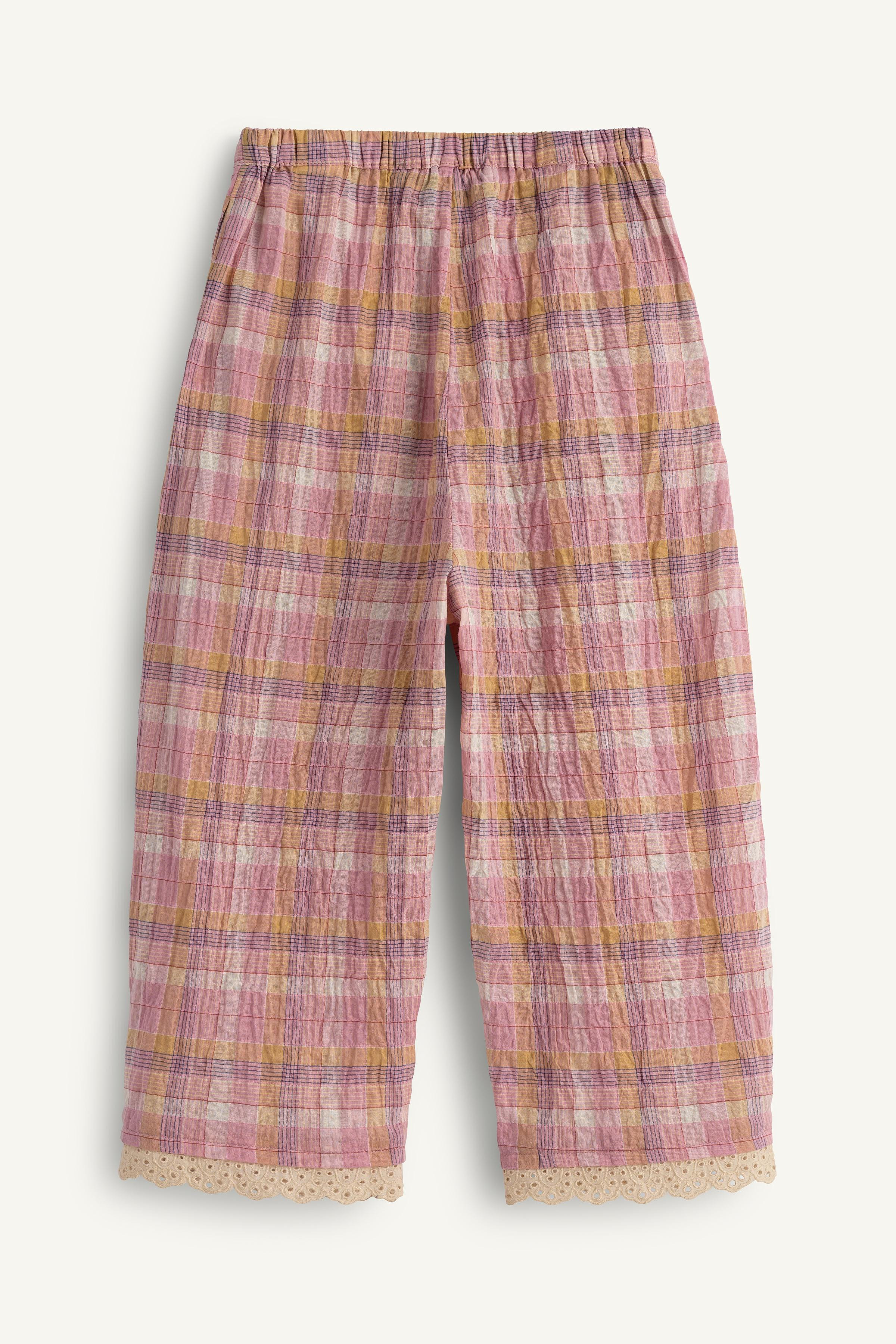 LIMITED EDITION TEXTURED PLAID PANTS | Zara US