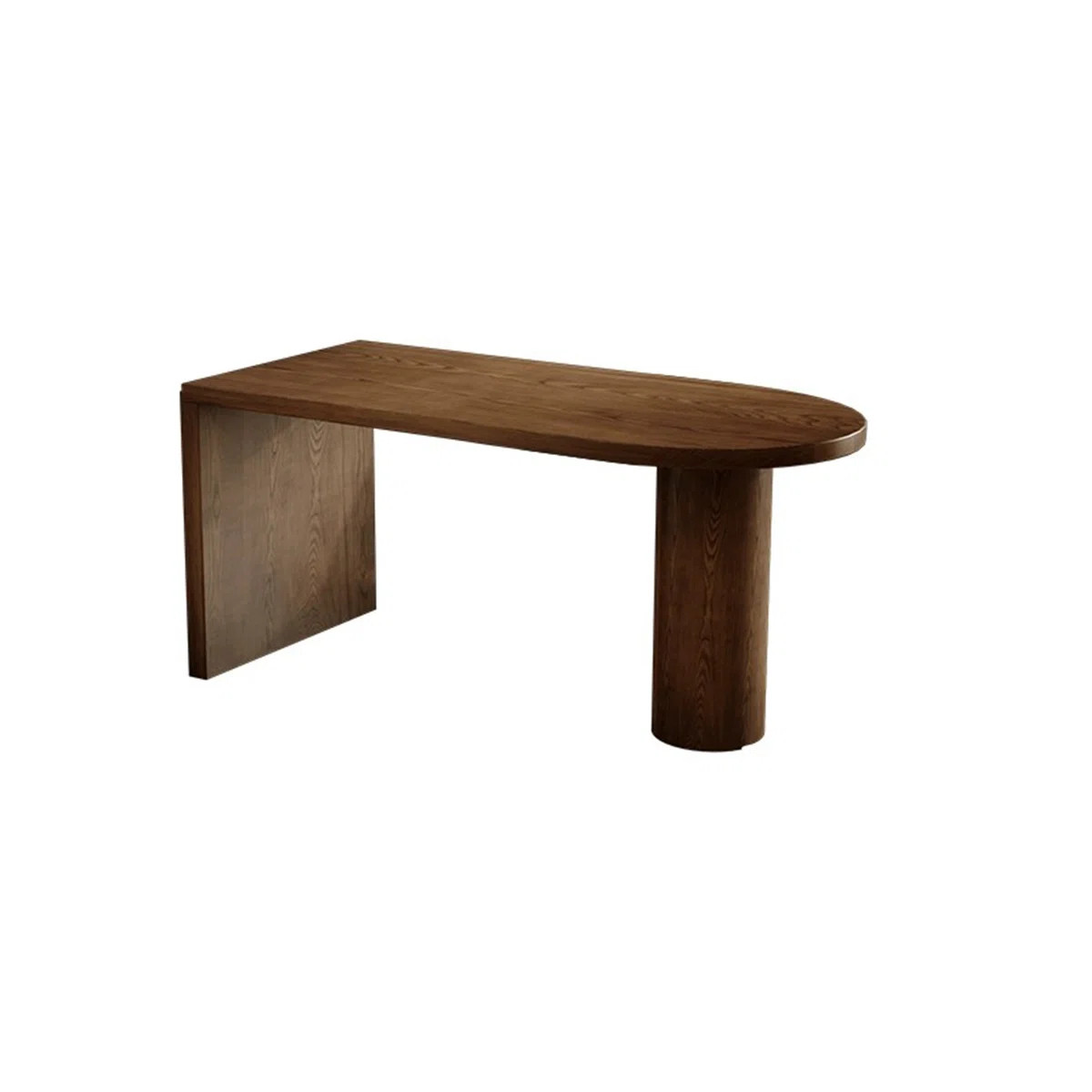 Nut-brown Half-circle Solid Wood Writing desk | Wayfair North America