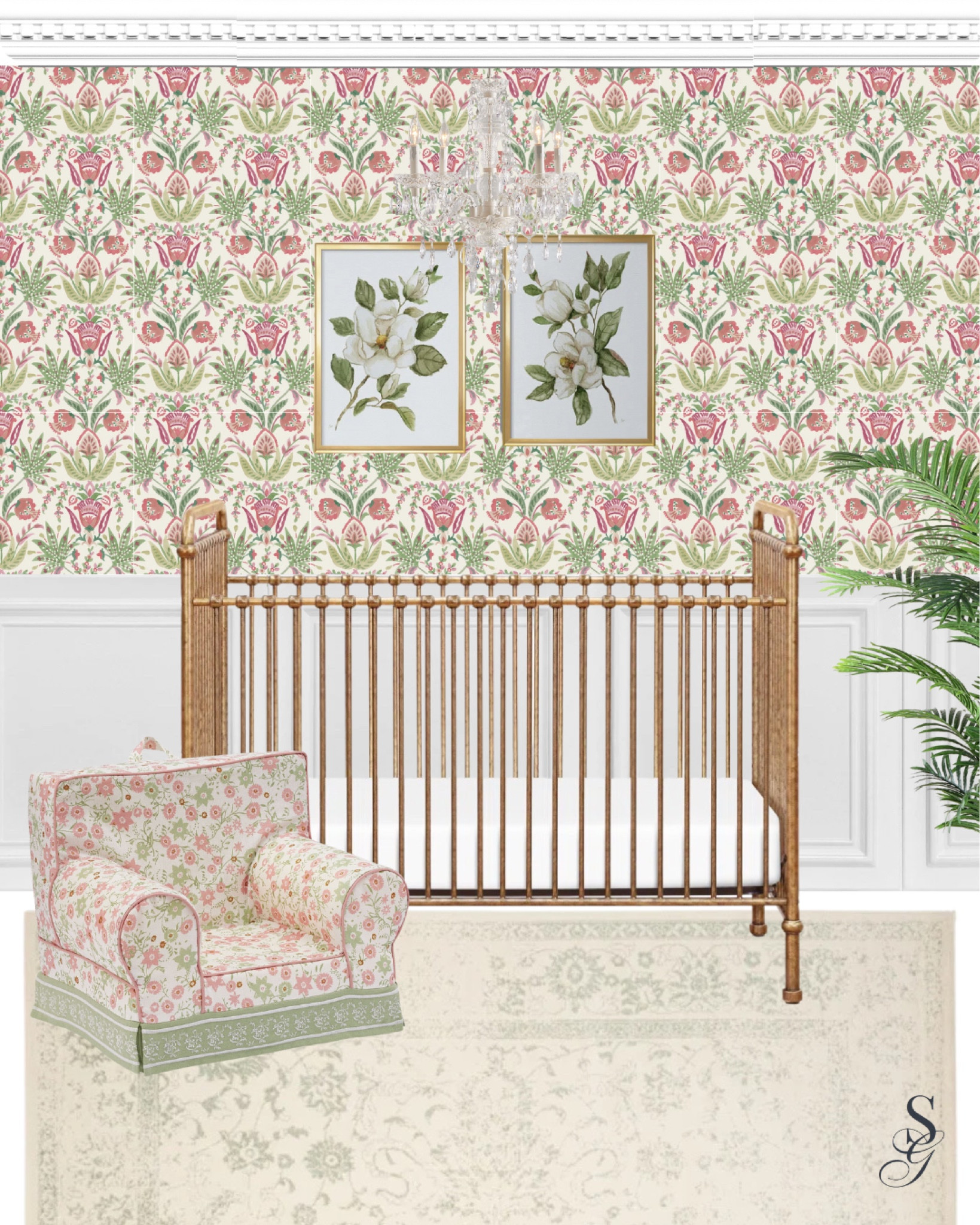 Girl’s Sage Green and Pink Nursery Remake with a little more pop! Love the vibrant colors in the wallpaper! Paired with a rug on the more neutral side, I think it works out beautifully! Can’t decide which design is my favorite! 


Nursery, Girl’s Nursery, Pink and Green Nursery, Nursery Decor, Crib, Wallpaper, Floral Art, Faux plant, Nursery Chandelier, Grandmillenial , Southern Style


#nursery #chinoiserie #girlsnursery #wallart #livingroomart #wallpaper #greenrug 

#LTKbaby #LTKhome #LTKkids