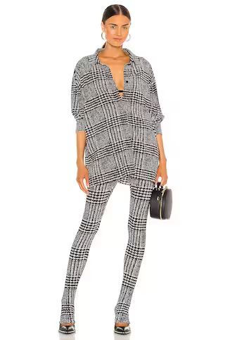Norma Kamali Legging With Footie in Large Glenn Plaid Tweed from Revolve.com | Revolve Clothing (Global)