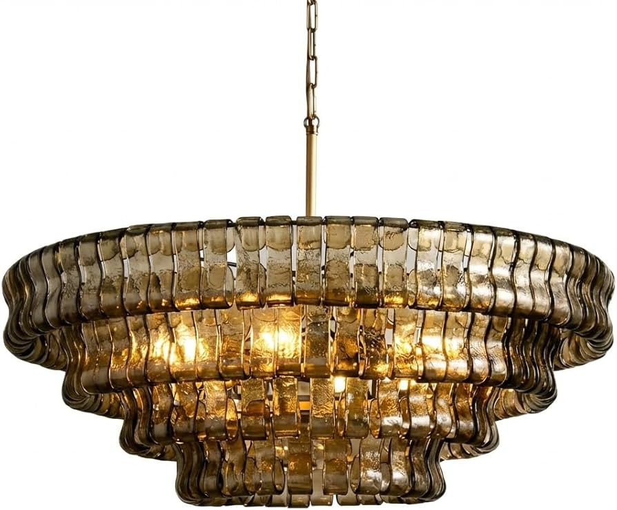 French Gray Glass Ceiling Pendant Light Classic Round Ceiling Pendant Light Home Decor Lighting,P... | Amazon (US)