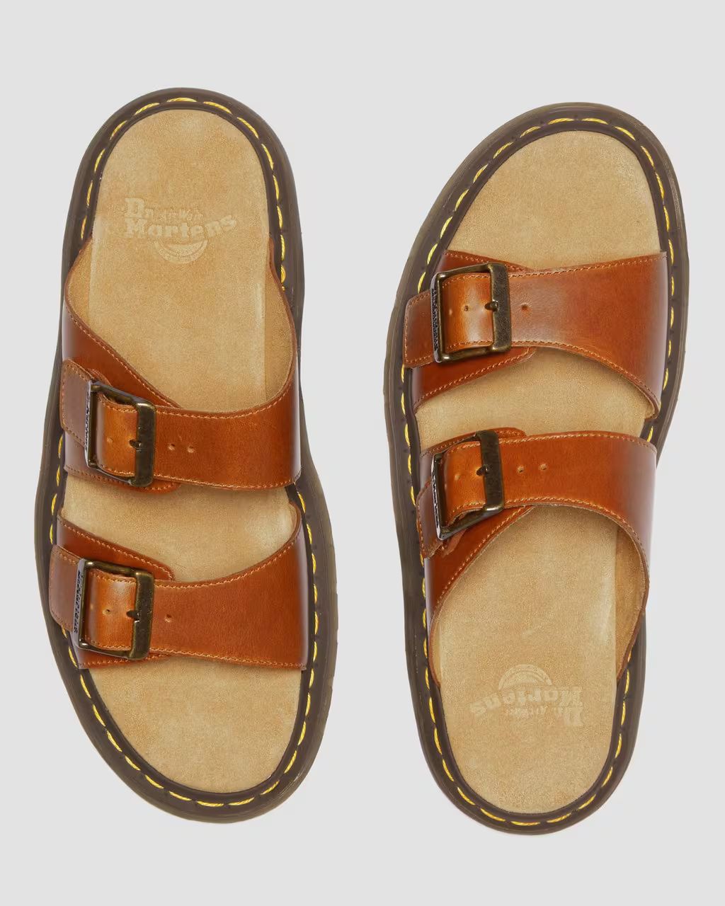 Josef Analine Leather Buckle Slide Sandals | Dr. Martens