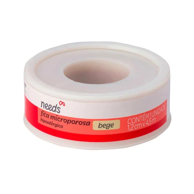 Fita Microporosa Needs Bege com 1,2cm x 4,5m | Drogasil (BR)