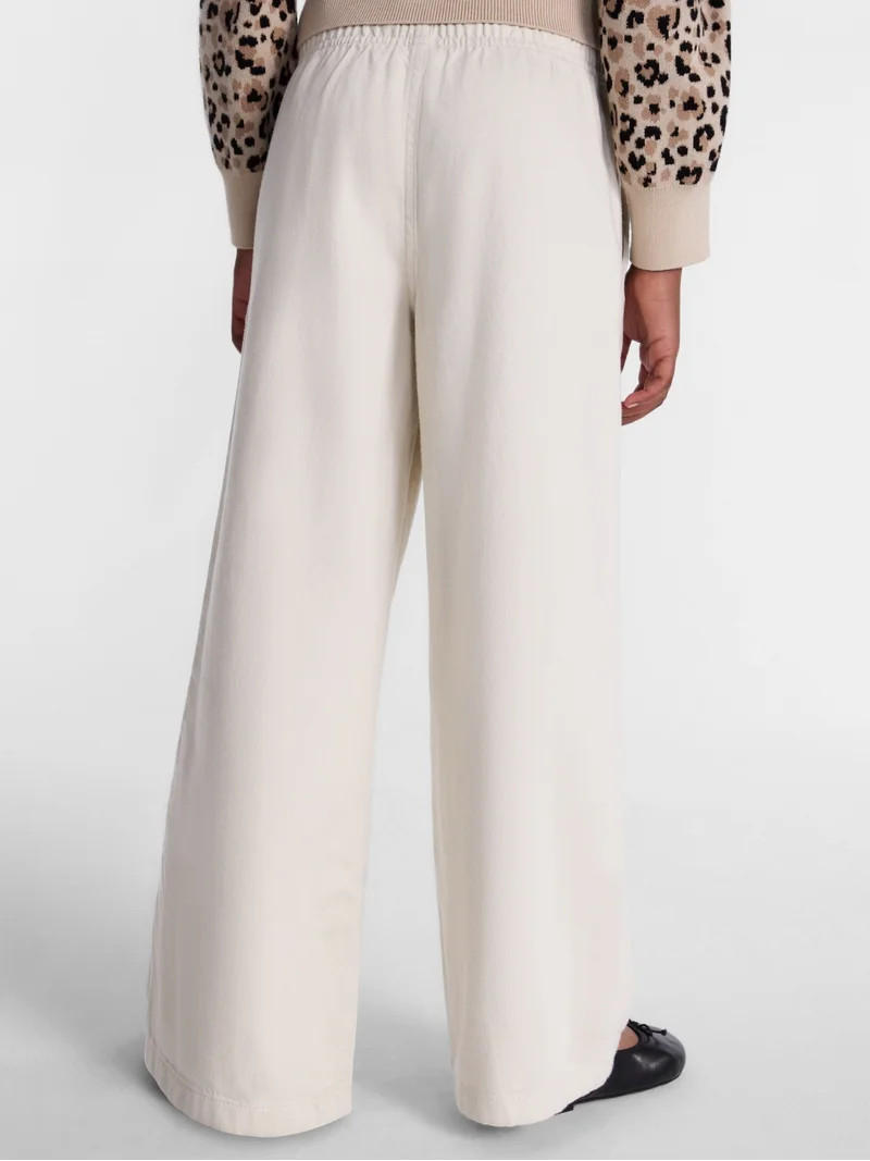 Wonder Nation Girls Twill Wide Leg Pant, Sizes 4-18 & Plus | Walmart (US)
