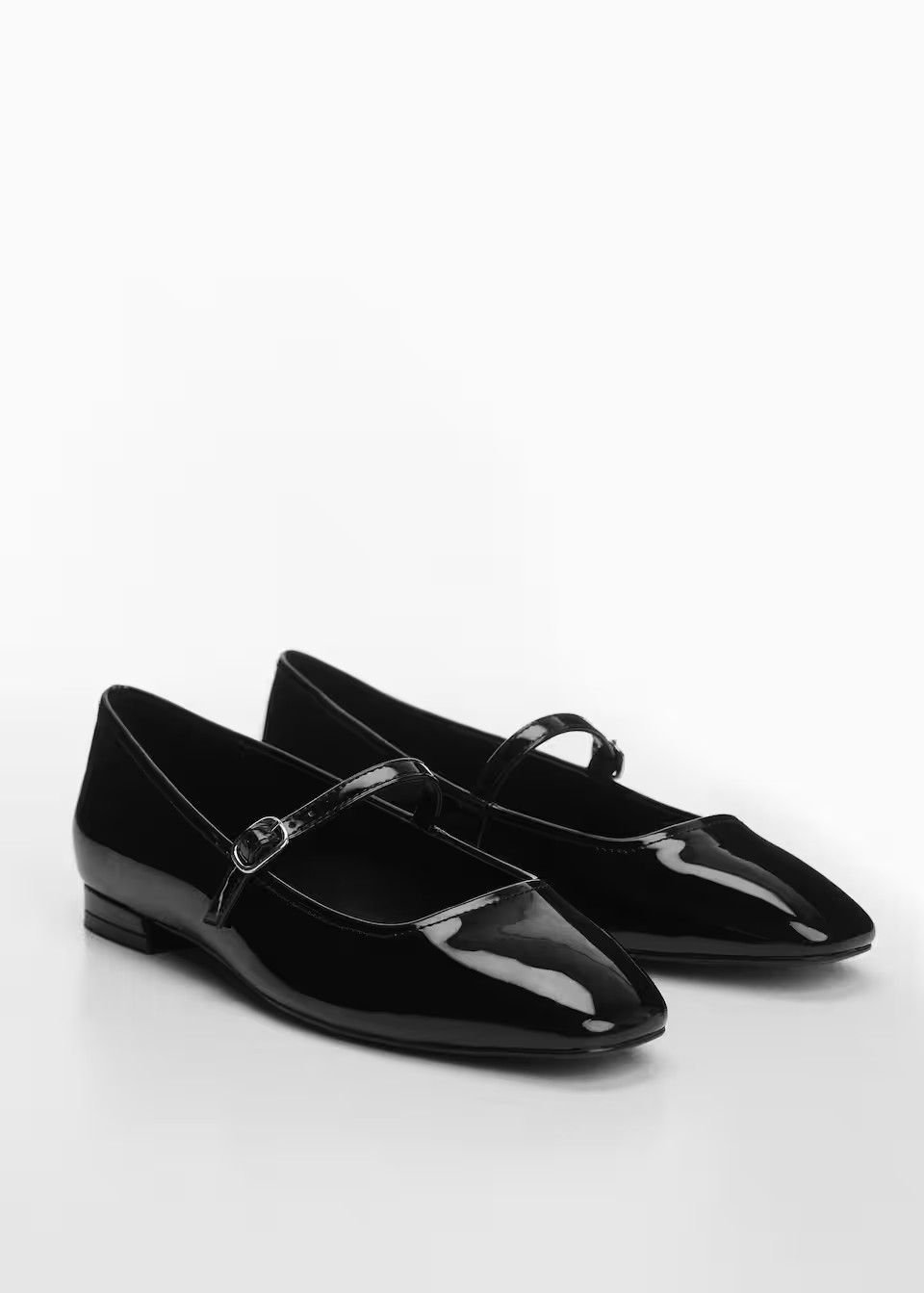 Patent leather effect ballerina -  Women | Mango United Kingdom | MANGO (UK)