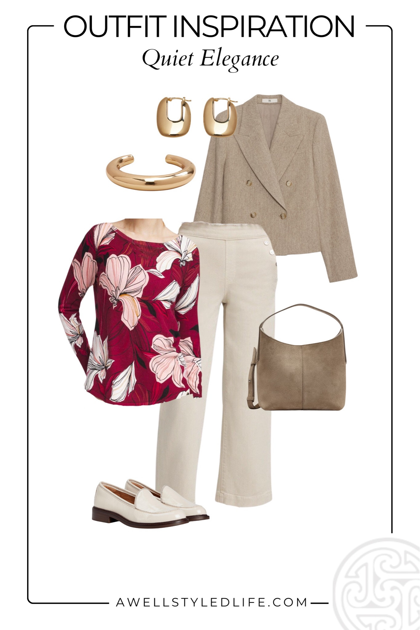 Fall Outfit Inspiration:

Top and pants from Chico's, jacket, bag and jewelry from Banana Republic, shoes from Zappos.

#fashion #fashionover50 #fashionover60 #fallfashion #falloutfit #chicos #bananarepublic #zappos #fallflorals

#LTKOver40 #LTKSeasonal #LTKStyleTip