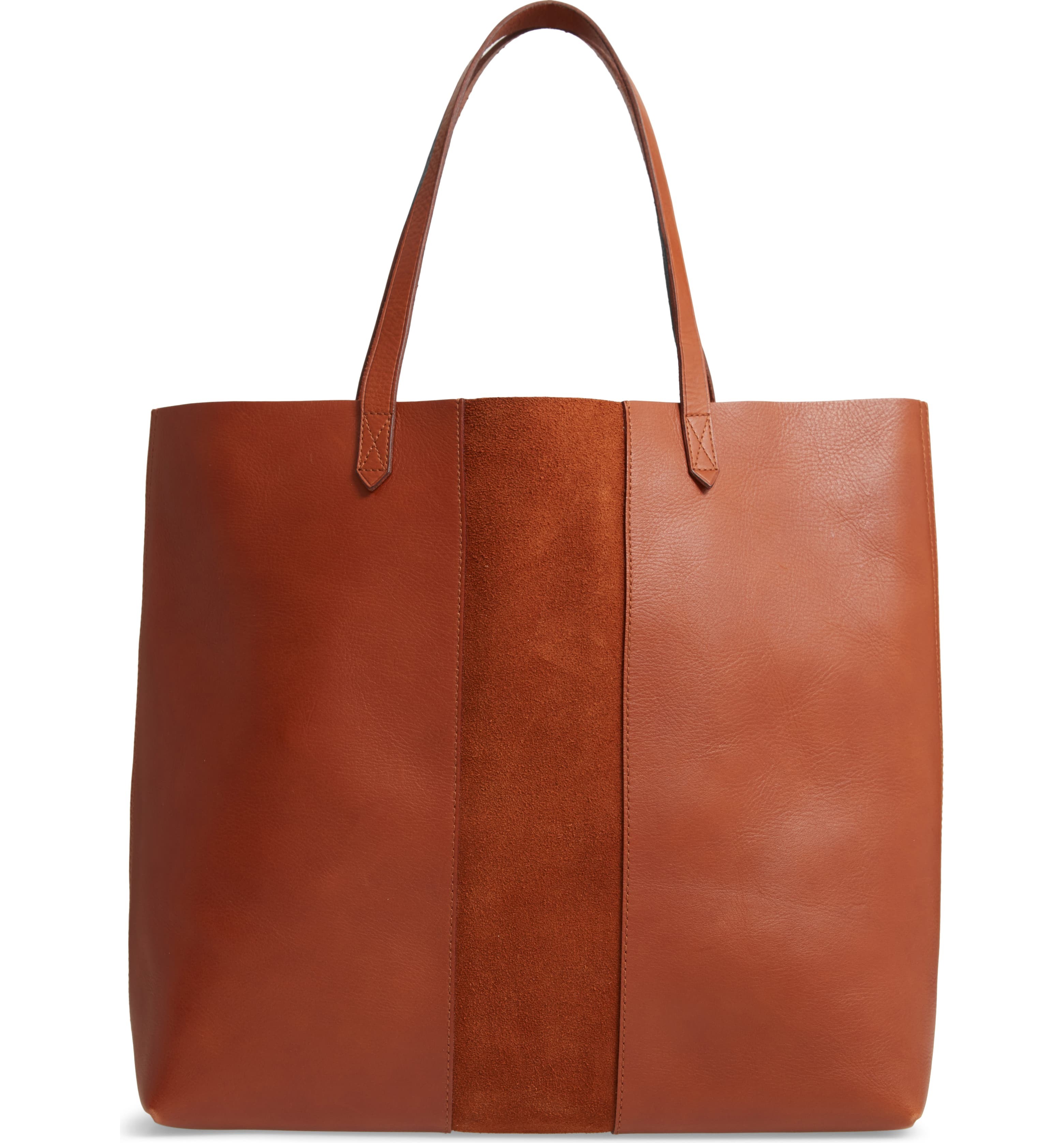 Suede Stripe Transport Leather Tote | Nordstrom