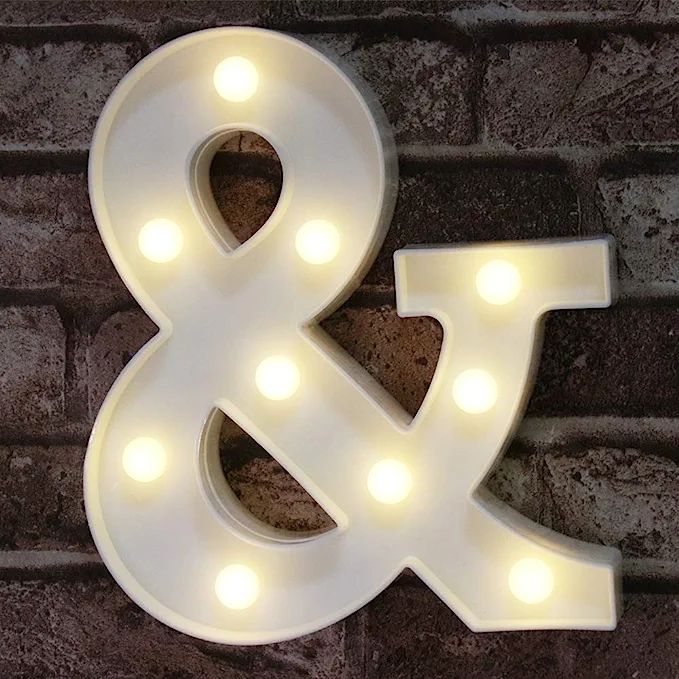 Amazon.com: Ampersand Symbol Marquee Letter Lights Alphabet Light Up Sign for Wedding Home Party ... | Amazon (US)