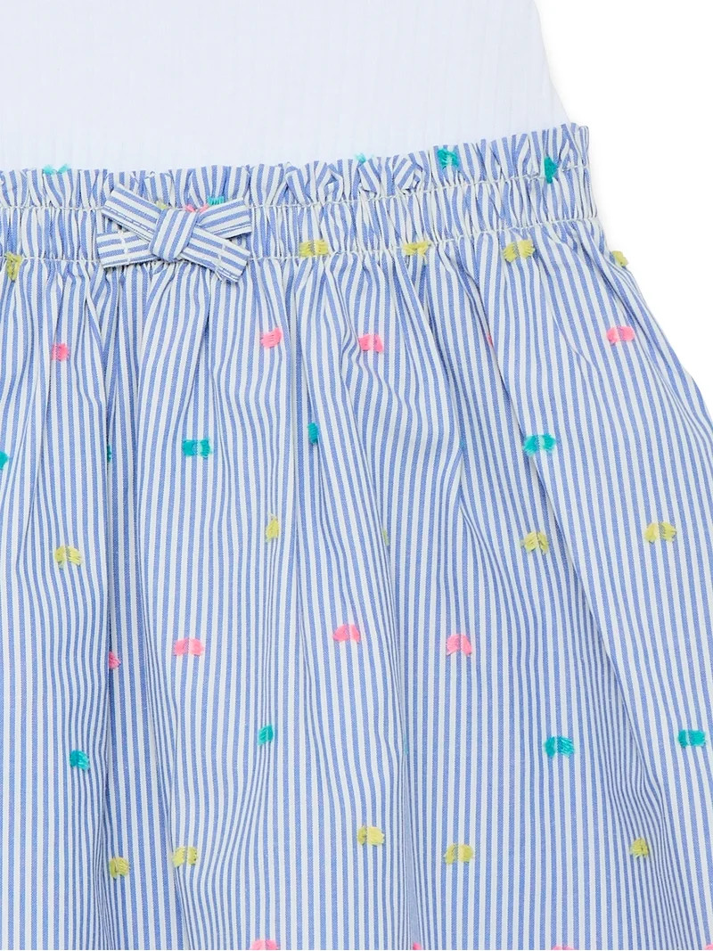 Wonder Nation Toddler Girls Poplin Dress, Sizes 12M-5T | Walmart (US)