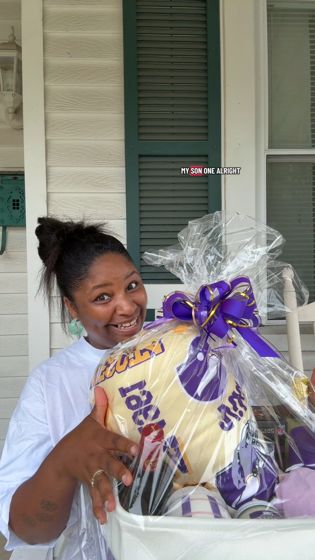 Minnesota Vikings themed basket 