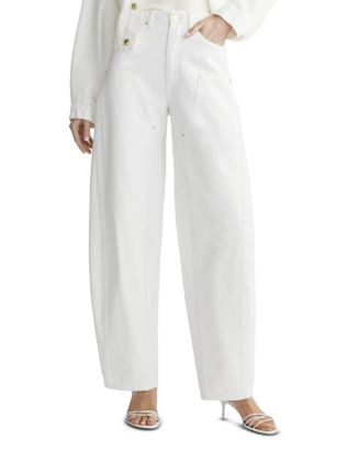 Miro High Rise Barrel Jeans in White Foundry | Bloomingdale's (US)