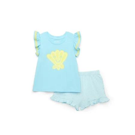 365 Kids from Garanimals Girls Tank Top and Ruffle Short Set 2-Piece Sizes 4-10 | Walmart (US)