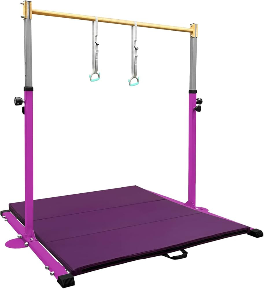 GLANT Gymnastic Kip Bar,Horizontal Bar for Kids Girls Junior,3' to 5' Adjustable Height,Home Gym ... | Amazon (US)