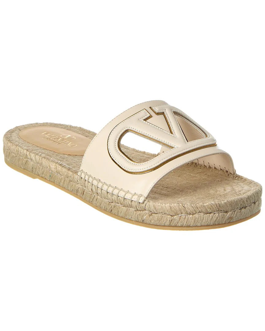 Valentino VLogo Leather Sandal | Shop Simon