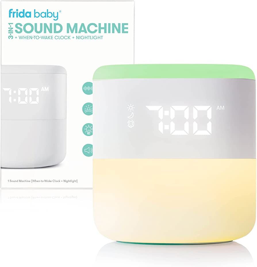 Frida Baby 3-in-1 Sound Machine + When-to-Wake Clock + Nightlight | White Noise Soother, Sleep Tr... | Amazon (US)