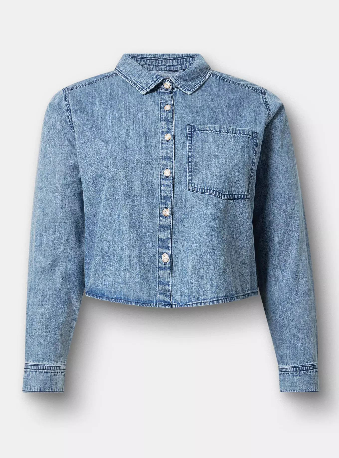 Cropped Denim Shirt | Torrid (US & Canada)