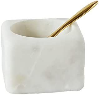 Creative Co-Op Square White Marble Brass Spoon (Set of 2 Pieces) Bowl | Amazon (US)