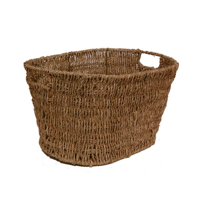 Michaela Oblong Sea Grass Utility Basket 16in | Walmart (US)