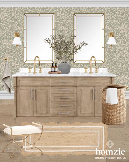 I’m obsessed with the Organic Modern look of this bathroom! The wall paper is the perfect touch 

#LTKFind #LTKstyletip #LTKhome