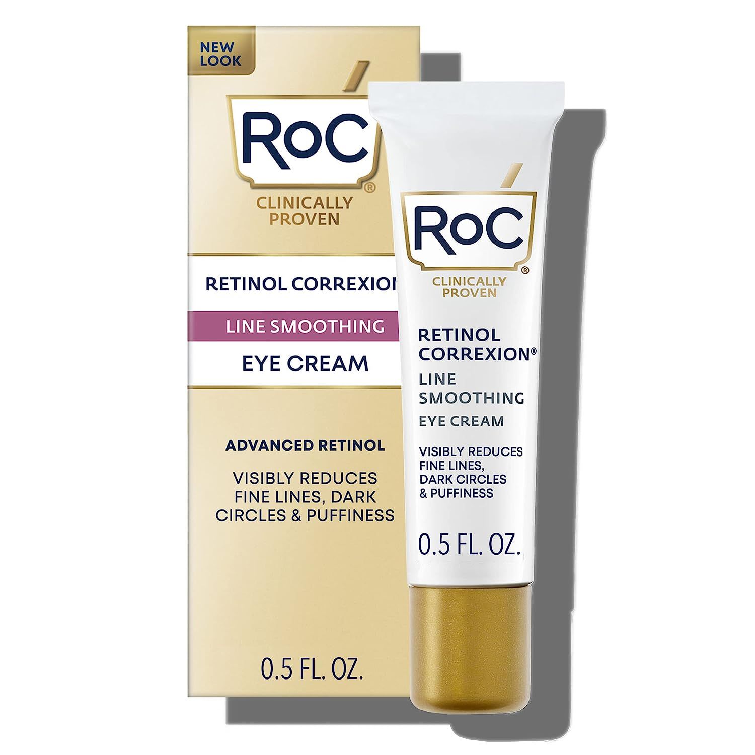 RoC Retinol Correxion Under Eye Cream for Dark Circles & Puffiness, Daily Wrinkle Cream, Anti Agi... | Amazon (US)