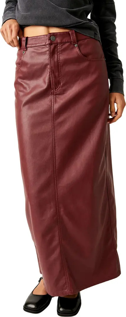 City Slicker Faux Leather Maxi Skirt | Nordstrom