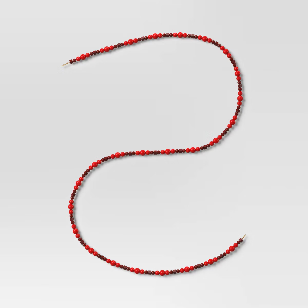 6' Wood Bead Decorative Christmas Garland Red - Wondershop™ | Target