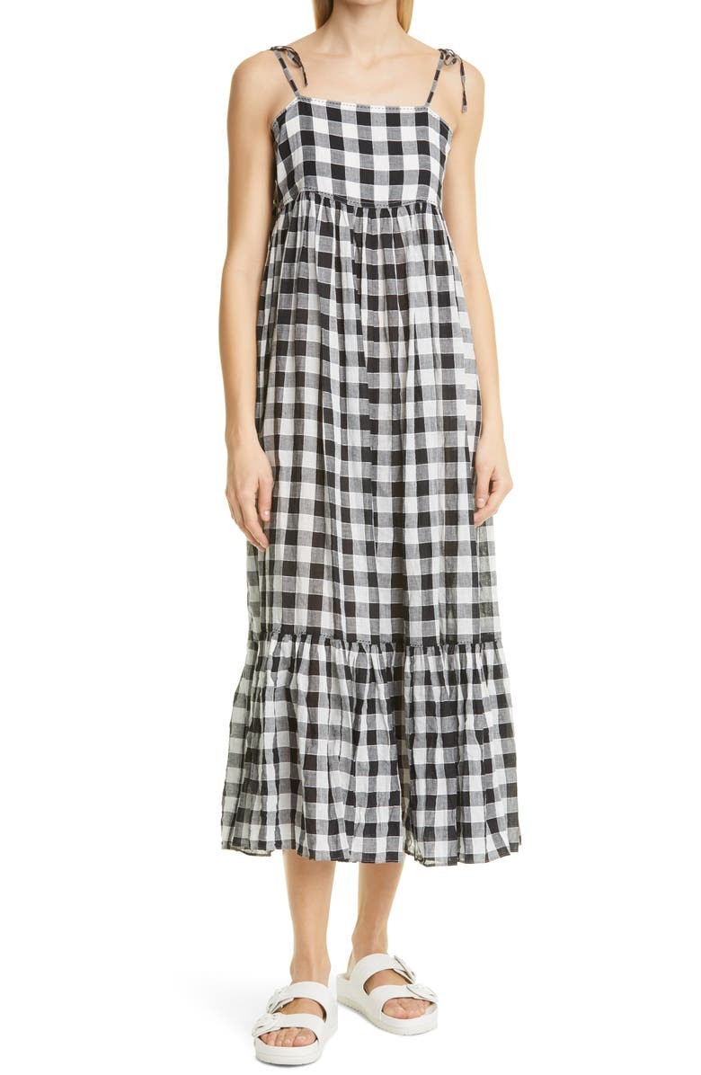 The Dainty Gingham Linen & Cotton Sundress | Nordstrom