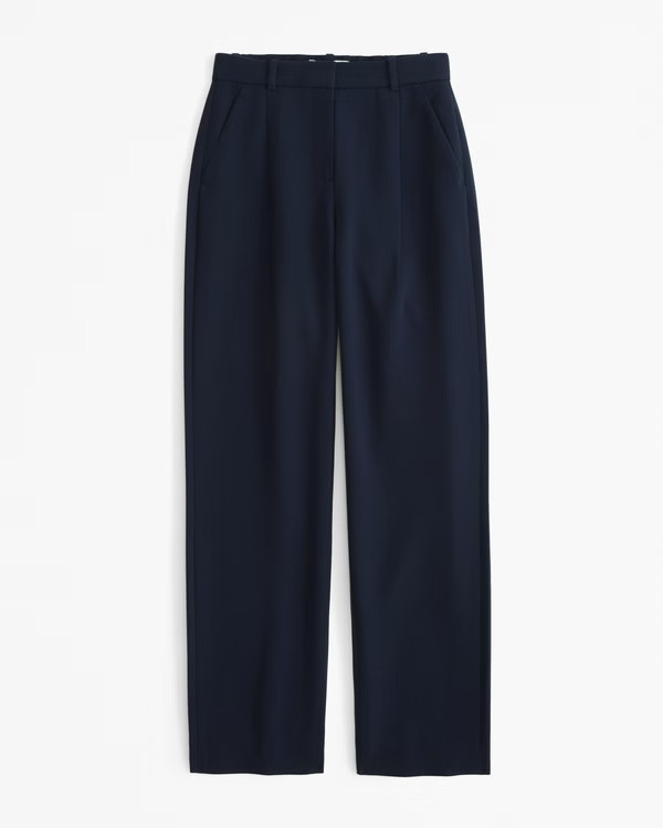 Women's A&F Quinn Tailored Straight Pant | Women's Bottoms | Abercrombie.com | Abercrombie & Fitch (US)