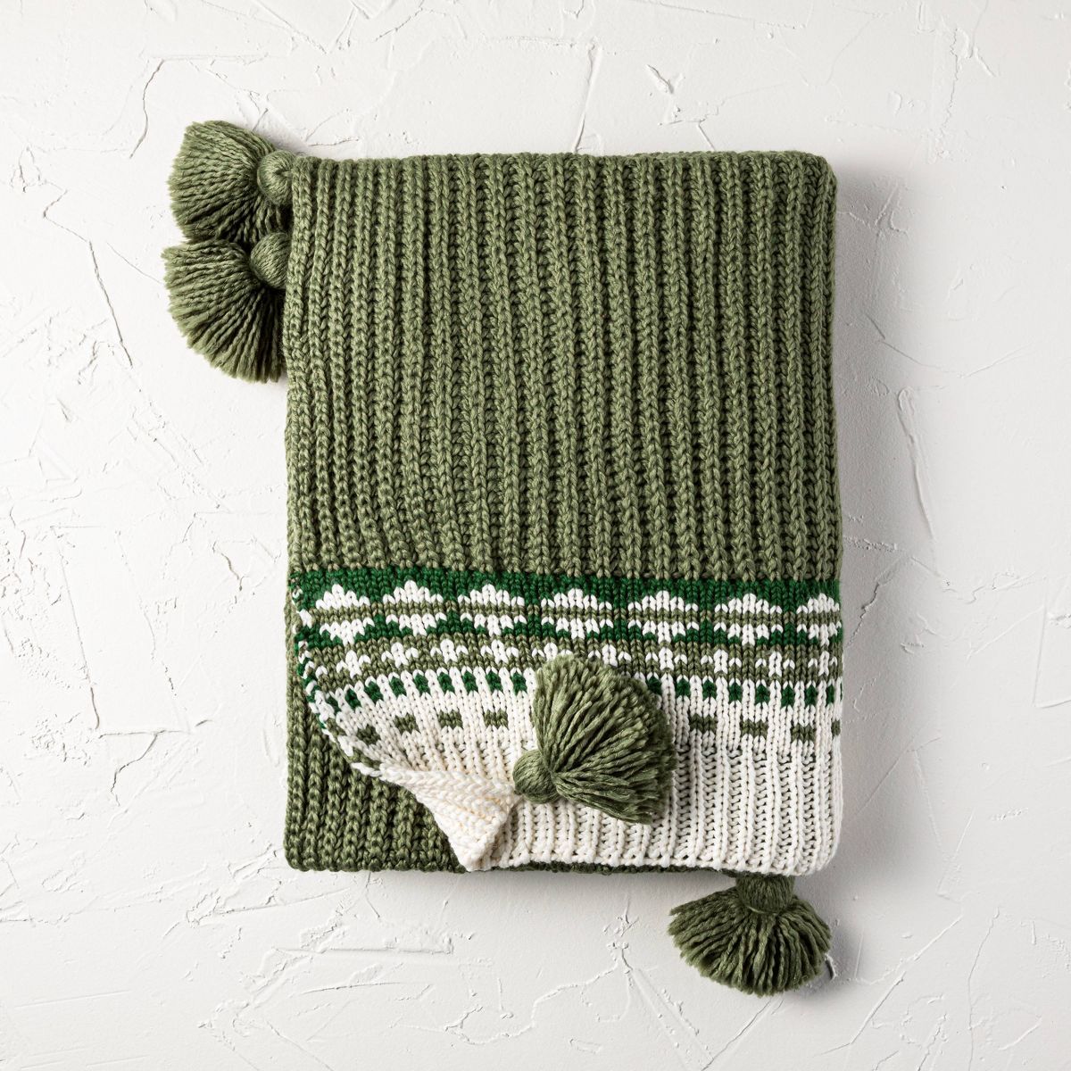 50"x60" Sweater Knit Throw Blanket Green - Opalhouse™ designed with Jungalow™ | Target