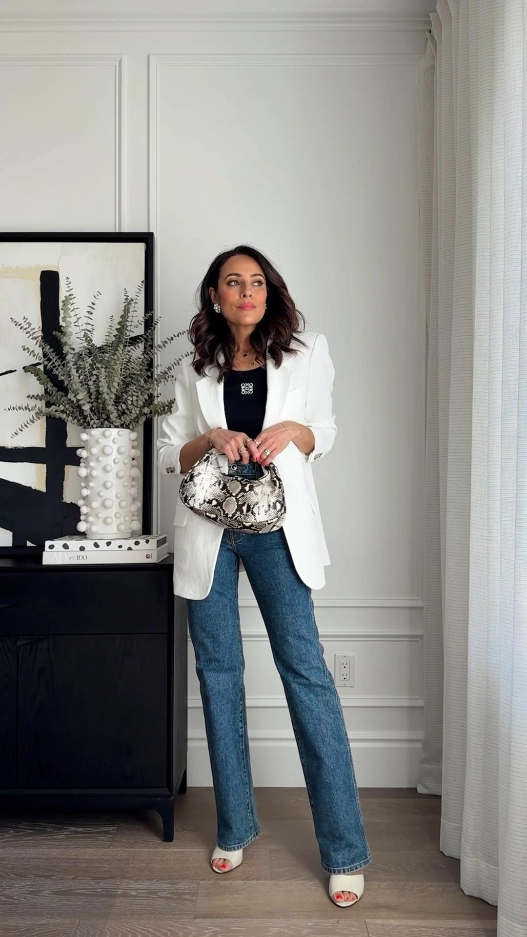 One of my favorite denim purchases of 2025! Investment but love them, size up! Wearing a 26 

#LTKOver40 #LTKSeasonal