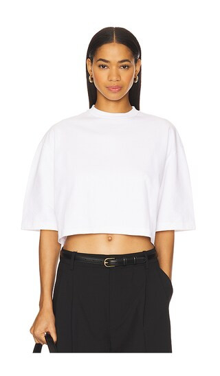 Rohe Wide Cropped T-Shirt in White. Größe 40/8. Also in 42/10. | Revolve Clothing (Global)