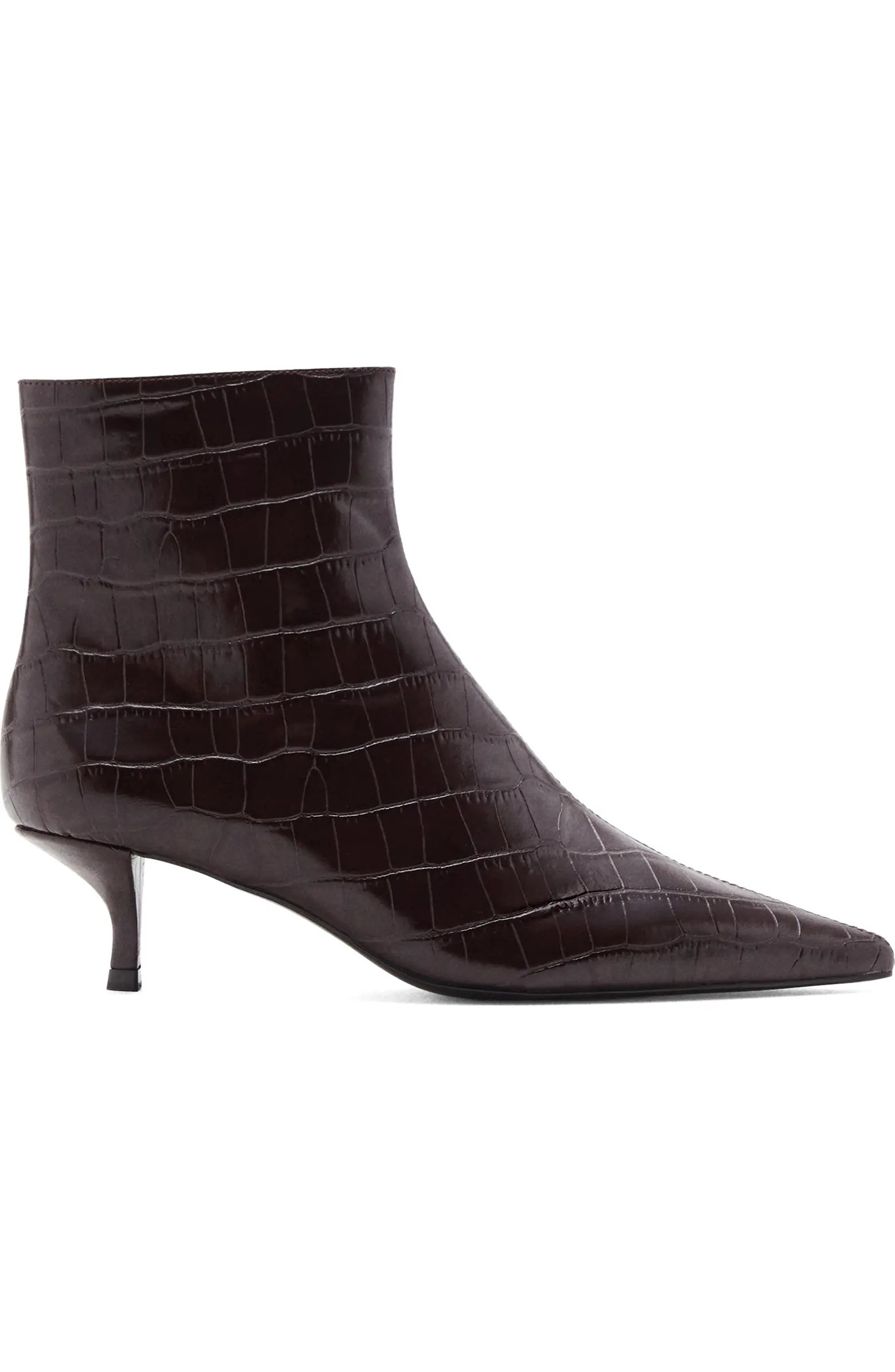 MANGO Croc Embossed Bootie (Women) | Nordstrom | Nordstrom