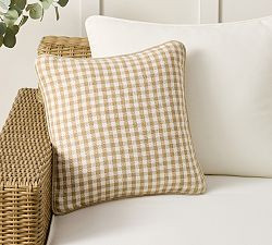 Blaine Check Outdoor Pillow | Pottery Barn (US)