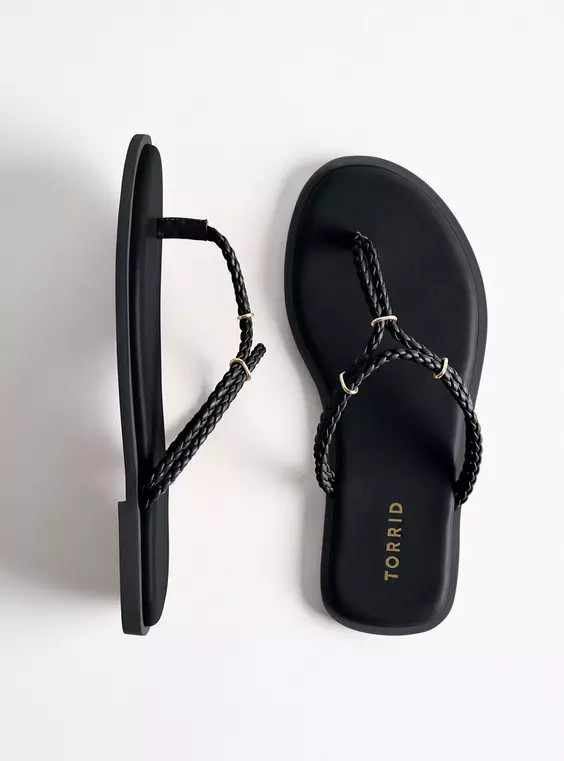 Woven Flip Flop (WW) in Red | Torrid (US & Canada)