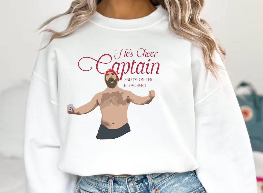 He's Cheer Captain and I'm on the Bleachers Crewneck - Etsy | Etsy (US)