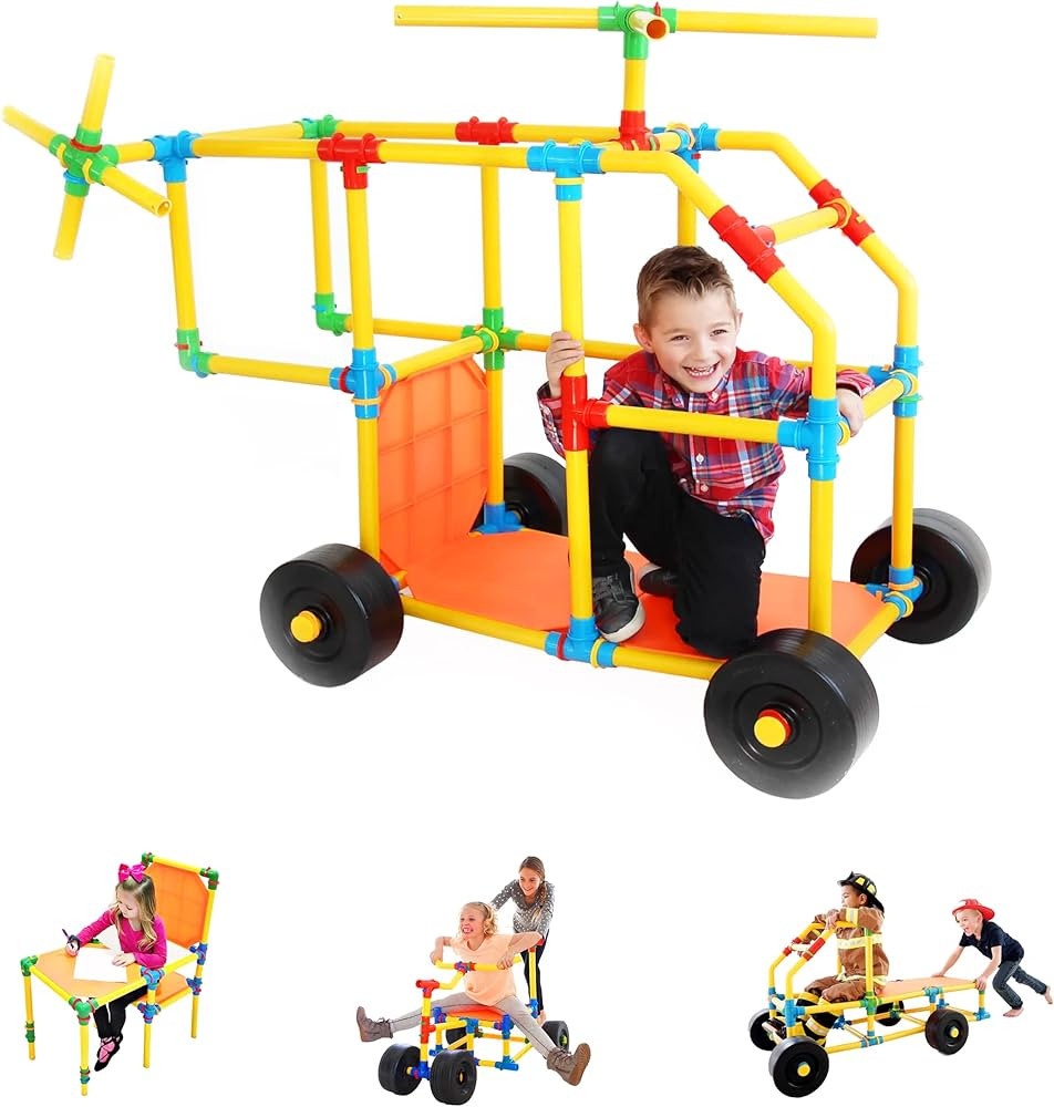 Tubelox Deluxe Building Set - The Ultimate Kids STEM Toy Set - Create Anything - Supports Kids We... | Amazon (US)